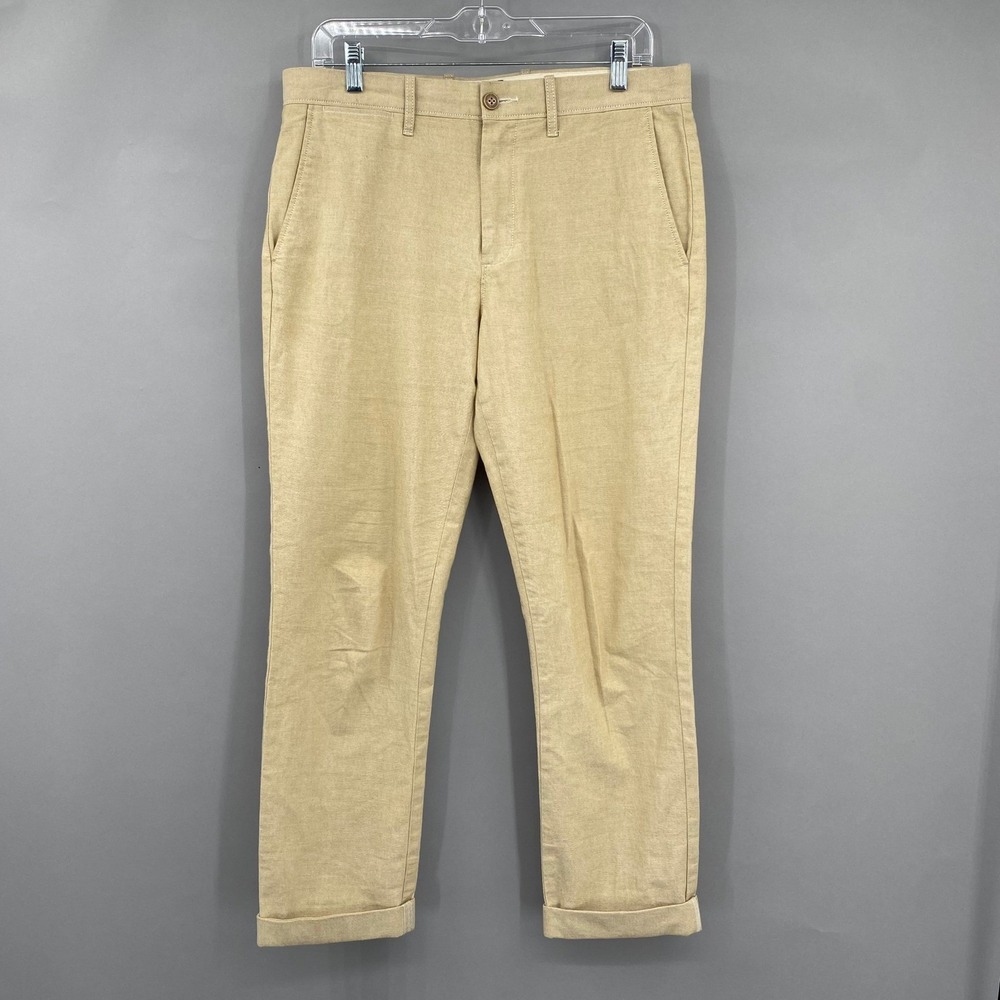 J.Crew 770 Straight Fit Mens Pants Tan Khaki Stretch Chino 31x32 L0719